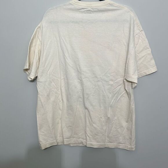 Clever Fools Mens White 100% Cotton Graphic Crew Neck Short Sleeve T-Shirt Sz XL - Picture 5 of 5